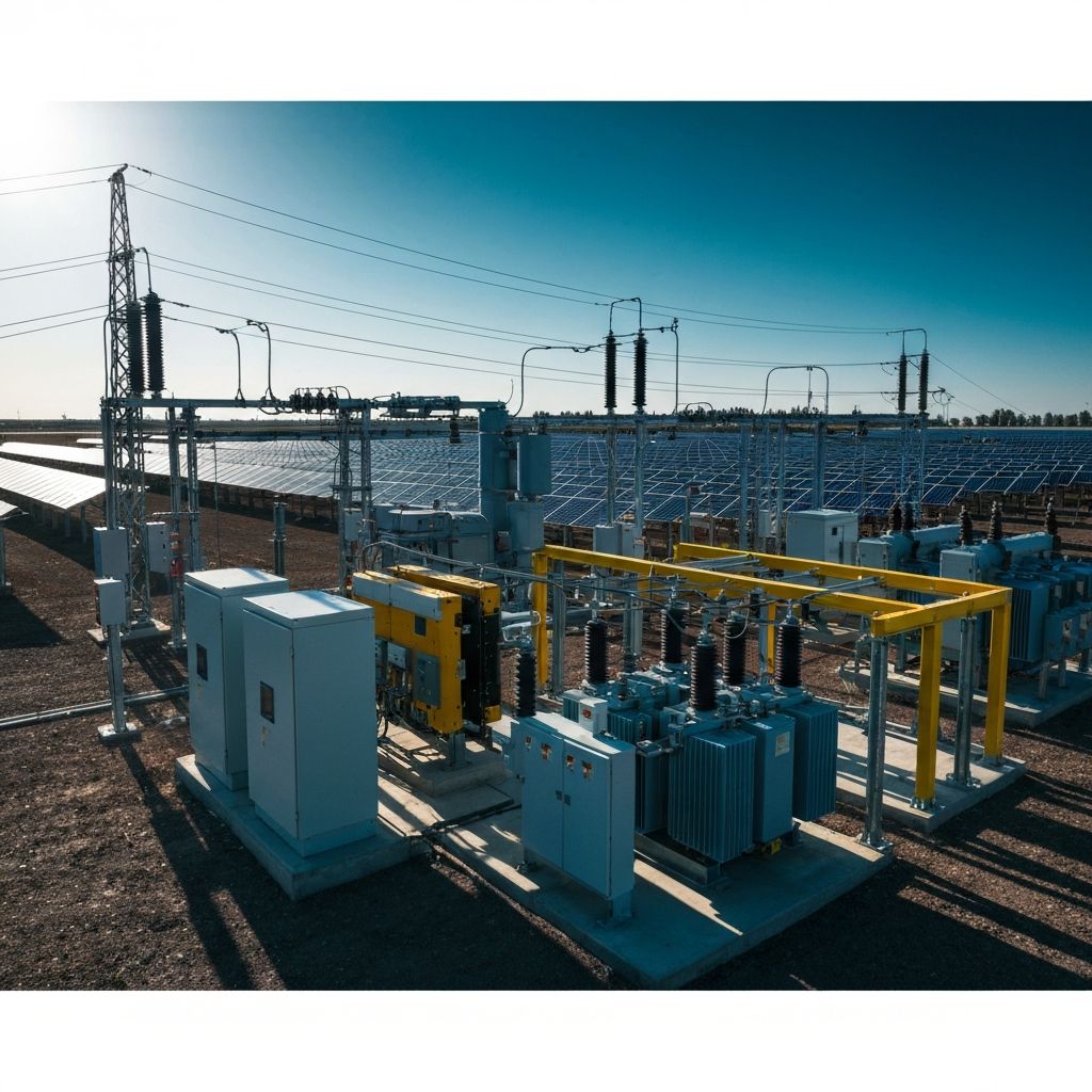 Solar farm inverter station
